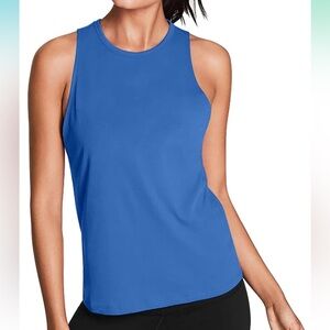 New Open Back Blue Tank Top for Women